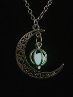 Load image into Gallery viewer, 4 colors luminous beads moon pumpkin necklace moon pendant luminous necklace
