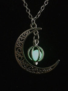 4 colors luminous beads moon pumpkin necklace moon pendant luminous necklace