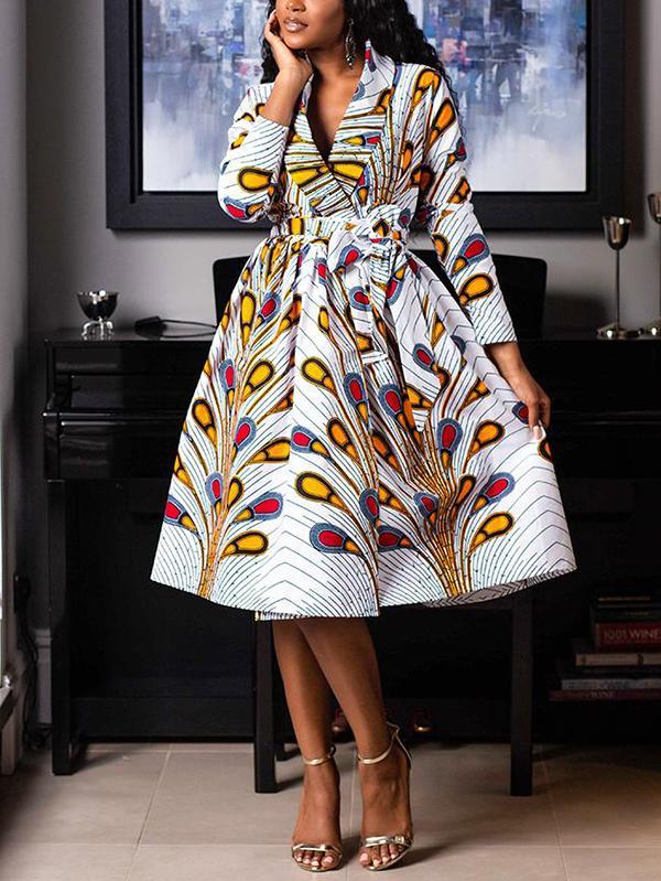 Vintage African Print Dress