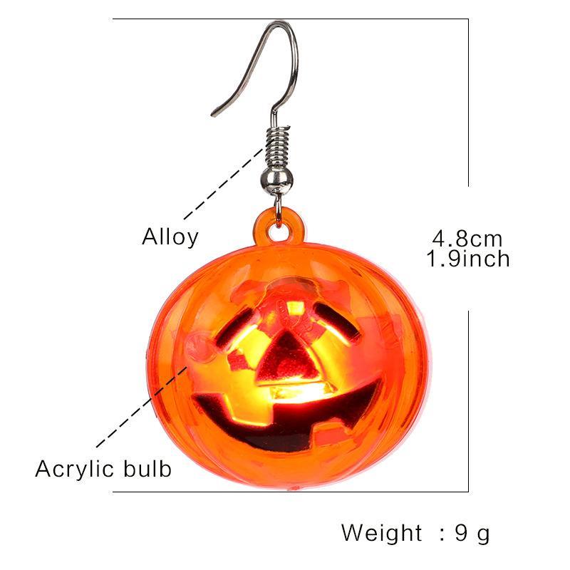 Pumpkin glitter earrings for Halloween parties