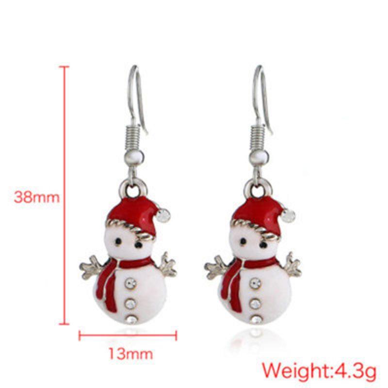 Christmas Snowman Earring Necklace