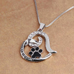 Load image into Gallery viewer, Love dog paw lettering &quot;Always in my heart&quot; necklace
