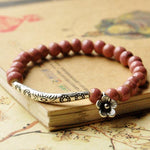 Load image into Gallery viewer, Ethnic style ceramic bracelet flower glaze bead bracelet
