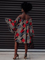 Load image into Gallery viewer, Women&#39;s Ethnic Printed Long-sleeved Dress
