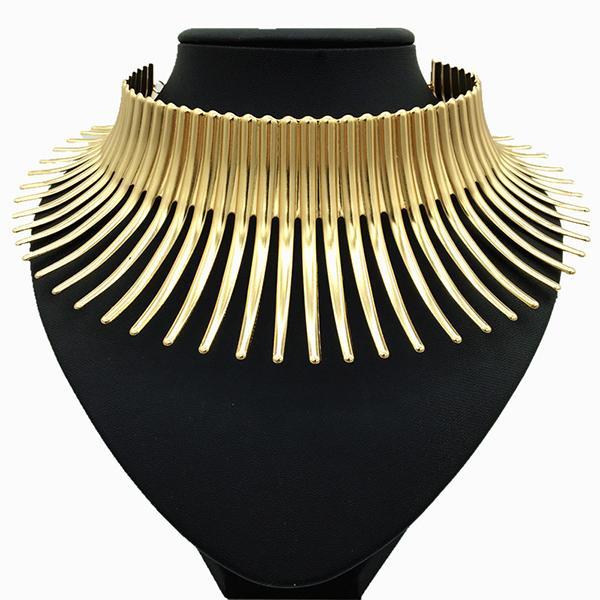 Exaggerated Metal Flowering Collar
