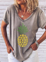 Load image into Gallery viewer, Dog&#39;s Paw Print Pineapple T-shirts
