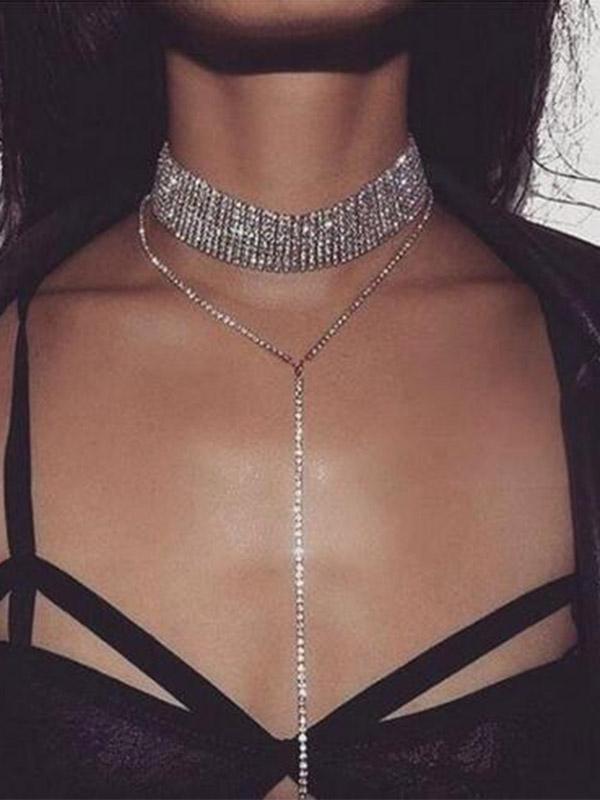 Exaggerated Retro Beam Necklace Multilayer Necklace