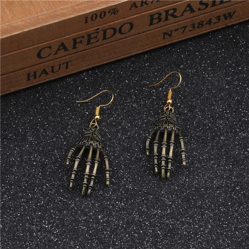 Halloween skull palm earrings
