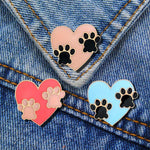 Load image into Gallery viewer, Animal Lovers Footprint Enamel Jacket Denim Brooch
