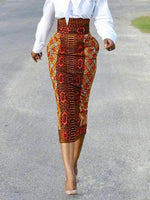 Load image into Gallery viewer, Ethnic printed long hip skirt
