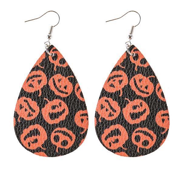 Halloween pattern drop earrings